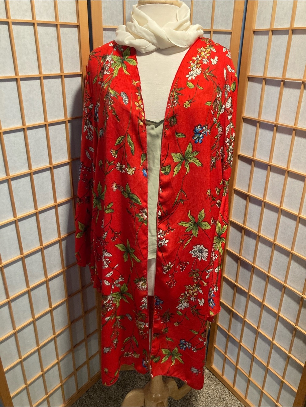 Myesper Red Floral Kimono (G26)